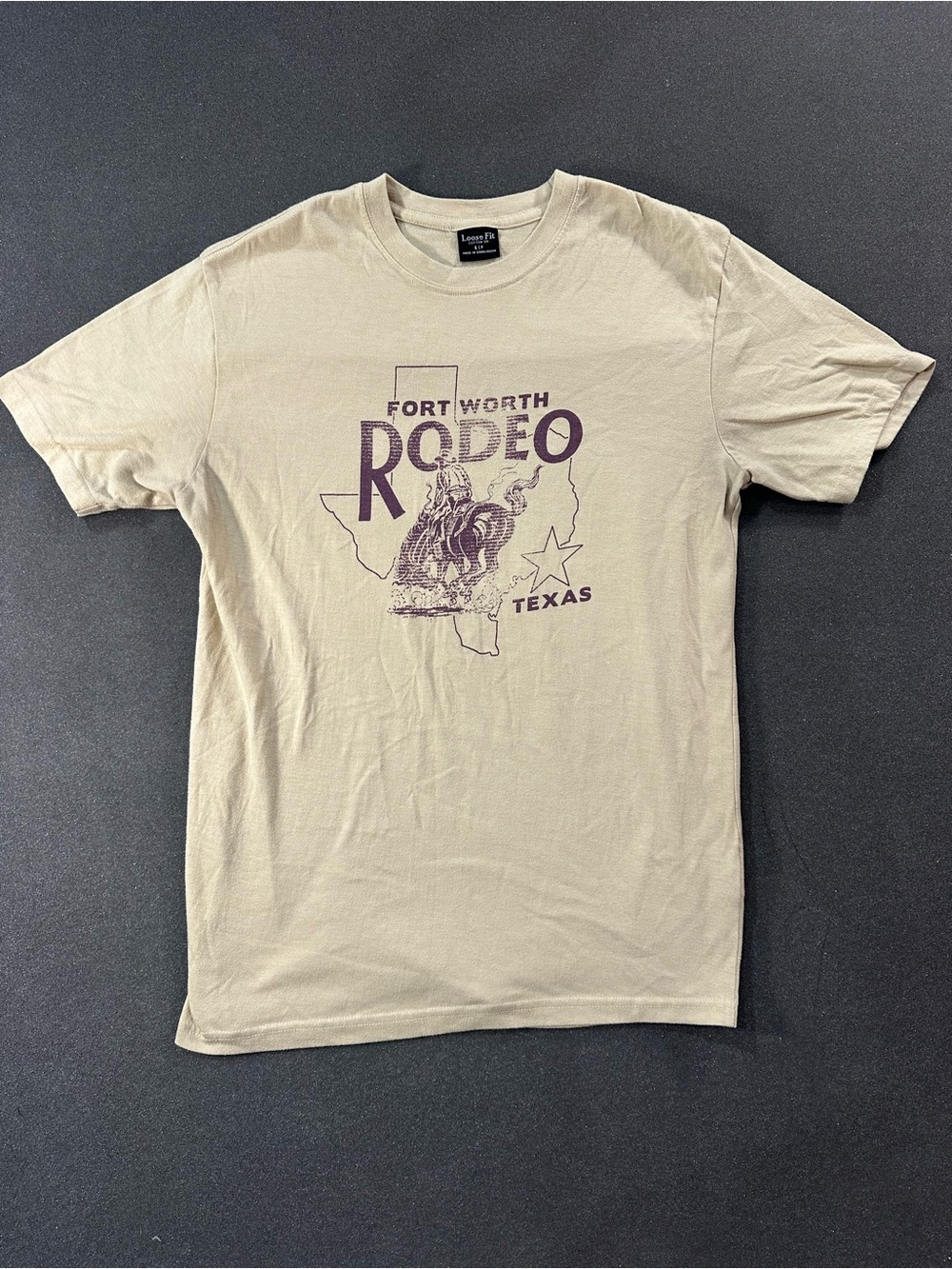 Cotton On Beige Fort Worth Rodeo Graphic Tee